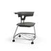 KI Furniture Ruckus Classroom Chair w/ Casters Plastic/Metal in Green/Gray | 35 H x 28 W x 35 D in | Wayfair RKV100H18BR-NFR-PFN-CH-BRCH-CHC