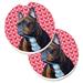 The Holiday Aisle® Hearts Love Car Coaster Ceramic | 2.5 H x 0.25 D in | Wayfair 3445BE08B8A64E04BEBF6D904EDD52C5