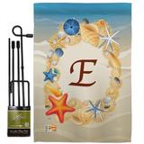 Breeze Decor Summer A Initial 2-Sided Polyester 1.5 x 1.1 ft. Flag Set in Brown | 18.5 H x 13 W x 1 D in | Wayfair BD-BN-GS-130161-IP-BO-D-US14-BD