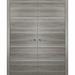 Closet Door - SARTODOORS Planum Flush Solid Wood Sliding Closet Doors Wood in Brown/Gray | 96 H x 60 W in | Wayfair PLAN20DP-GA-6096