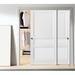 Standard Door - SARTODOORS Lucia Paneled Wood Sliding Closet White Doors Wood in Black | 80 H x 56 W in | Wayfair LUCIA31DBD-BEM-56