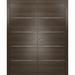 Closet Door - SARTODOORS Planum Flush Solid Wood Sliding Closet Doors Wood in Brown/Gray | 96 H x 60 W in | Wayfair PLAN20DP-SHOYA-6096