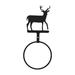 Village Wrought Iron Deer Towel Ring Metal in Black | 11 H x 5.5 W x 0.75 D in | Wayfair TBR-3