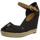 Tommy Hilfiger Damen Wedge Espadrilles Keilabsatz, Schwarz (Black), 40