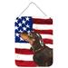 The Holiday Aisle® Shar Pei Patriotic Hanging Prints Wall Décor Metal in Blue/Gray/Red | 12 H x 16 W x 0.03 D in | Wayfair