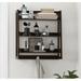 Latitude Run® Cersei 19.5" W x 26" H x 8" D Wall Mounted Bathroom Shelves Manufactured Wood in Brown | 26 H x 19.5 W x 8 D in | Wayfair