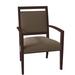 Fairfield Chair Preston King Louis Back Arm Chair Wood/Upholstered/Fabric in Brown | 35 H x 24.5 W x 22.5 D in | Wayfair 8700-11_ 8789 07_ Espresso