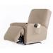 Red Barrel Studio® Stretch Waffle Box Cushion Recliner Slipcover in Gray/White/Brown | 40 H x 42 W x 36 D in | Wayfair