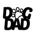 Winston Porter Castleridge Dog Dad w/ Dog Paw Graphic Laser Cut Solid Steel Wall Sign Metal in Gray | 14 H x 14 W x 0.06 D in | Wayfair