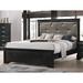 Rosdorf Park Weybridge Tufted Low Profile Standard Bed Wood & /Upholstered/Faux leather in Black/Brown | 54 H x 56 W x 83 D in | Wayfair