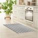 White 0.08 x 84 W in Kitchen Mat - Brayden Studio® Sachso Block Print Kitchen Mat Synthetics | 0.08 H x 84 W in | Wayfair