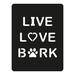 Winston Porter Keuka Live Love Bark Dog Lover Laser Cut Solid Steel Wall Sign Metal in Gray | 20 H x 20 W x 0.06 D in | Wayfair