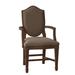 Fairfield Chair Veneta King Louis Back Arm Chair Wood/Upholstered in Brown | 38 H x 21.5 W x 23.5 D in | Wayfair 8710-04_ 8789 06_ Walnut