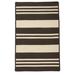 Brown/White Oval 10' x 14' Area Rug - Hokku Designs Chilworth Striped Braided Dark Brown/Beige Indoor/Outdoor Area Rug Polypropylene | Wayfair