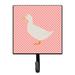 Winston Porter Tihomir American Pekin Duck Wall Key Organizer w/ Key Hooks Metal in Pink | 5.75 H x 4.25 W x 1.25 D in | Wayfair