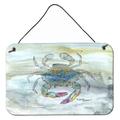 Highland Dunes Crab a Leg up Watercolor Hanging Prints Wall Décor Metal in Gray/Yellow/Brown | 8 H x 12 W x 0.03 D in | Wayfair