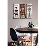 Gracie Oaks 3 Piece Farm Designs Wall Decor Set, Wood in Brown/White | 15.75 H x 17.25 W x 1.25 D in | Wayfair 058B59981B6B4192ACC24ADC0F8CEFBD