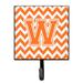 Ebern Designs Deshiya Letter C Chevron Garnet Wall Key Organizer w/ Key Hooks Metal in Orange/White | 5.75 H x 4.25 W x 1.25 D in | Wayfair