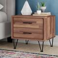 Canora Grey Morabito 2 Drawer Nightstand Wood in Brown | 18 H x 20 W x 16 D in | Wayfair 8997DC27DBDA471C8156AEDD0FE6DAB5