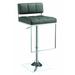 Orren Ellis Appin Swivel Adjustable Height Bar Stool Upholstered/Leather/Metal/Faux leather in Green | 18.75 W x 17 D in | Wayfair