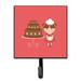 The Holiday Aisle® Baldridge Valentine's Cake Baker Brunette Wall Key Organizer w/ Key Hooks in Brown/Red | 5.75 H x 4.25 W x 1.25 D in | Wayfair