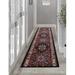 White 36 x 0.4 in Area Rug - Bungalow Rose Custom Size Persian Red Medallion Distressed Design Canvas Backing Hotel Quality Rug | Wayfair