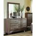 Foundry Select 6 Drawer Double Dresser w/ Mirror Wood in Brown | 37.25 H x 59 W x 16.5 D in | Wayfair D7A0FC3E79864D37A3DAE24476DF2AA5