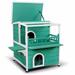 Tucker Murphy Pet™ 30" Luka Cat Condo Wood in Green | 30.1 H x 25 W x 25 D in | Wayfair F1F54368B3934F9BAED3D10E57C4F069