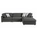 Gray Sectional - Latitude Run® Artzt 120" Wide Reversible Modular Corner Sectional w/ Ottoman Linen | 33 H x 120 W x 41 D in | Wayfair