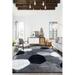Black/Gray 60 x 1.5 in Area Rug - Latitude Run® Geometric Handmade Tufted Area Rug Polyester | 60 W x 1.5 D in | Wayfair