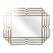 Everly Quinn 39" Mounted Metal Wall Mirror - Contemporary Gold Decorative Hanging Mirror for Bedroom, Bathroom, Home or Office Wall Decor Accent | Wayfair