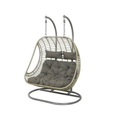 Wayfair For Bayou Breeze Tania 2 Seat Double Hanging Swing Chair W Stand Wicker Rattan In Brown Gray Size 76 H X 54 W X 38 D Wayfair Accuweather Shop