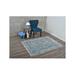 Blue/Gray 108 x 0.43 in Indoor/Outdoor Area Rug - Bungalow Rose Beier Oriental Gray/Blue Area Rug Polyester | 108 W x 0.43 D in | Wayfair