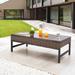 Andover Mills™ Hesse Outdoor Coffee Table Metal in Brown | 13.3 H x 47.2 W x 23.6 D in | Wayfair B1455093AD9B45B080A781972E2CBCC2