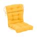 Latitude Run® Twill Indoor Seat/Back Cushion Polyester/Cotton Blend in Orange/Yellow/Brown | 5 H x 22 W x 21 D in | Outdoor Furniture | Wayfair