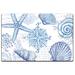 Blue/White 1 x 20 W in Kitchen Mat - Highland Dunes Milian Sketch Comfort Anti-Fatigue Mat Foam, Cotton | 1 H x 20 W in | Wayfair