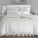 Laura Ashley Annabella Solid Crocheted Cotton Comforter Set Polyester/Polyfill/Cotton in White | King Comforter + 2 Shams | Wayfair USHSA51074020