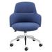 AllModern Xiomara Low Back Task Chair Aluminum/Upholstered in Blue | 40 H x 25.8 W x 26.6 D in | Wayfair E1594562D63748CDA09592BC7E523AC6