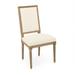 Side Chair - One Allium Way® Bodil 20" Wide Cotton Side Chair Cotton in White/Brown | 39 H x 20 W x 22 D in | Wayfair