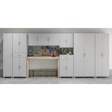 WFX Utility™ Aleg 3-Piece Garage Storage Cabinet System Manufactured Wood in Gray | 75 H x 23.7 W x 15.4 D in | Wayfair