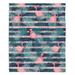 Bay Isle Home™ Toronto Flamingo Lines Blanket Polyester | 80 H x 68 W in | Wayfair 96459DA37B5F4D8486788E30D327203B