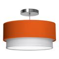 Seascape Lamps Luther 1 - Light Unique Drum Pendant, Linen in Orange | 7.5 H x 20 W x 20 D in | Wayfair SL_LUT20_O