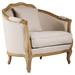 Barrel Chair - One Allium Way® Claes 40" Wide Linen Barrel Chair Linen/Wood in Brown/White | 35.5 H x 40 W x 28 D in | Wayfair