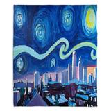 Hokku Designs Favore Starry Night Boston Skyline Blanket Polyester | 68 W in | Wayfair 097562921C864FD2989FACB5E12720F4