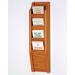 Wooden Mallet 4 Pocket Brochure Wall Display Wood in Black | 22.25 H x 6.25 W x 3.25 D in | Wayfair BR24-4BH