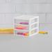 Sterilite Desk Organizer Set Plastic in White | 6.87 H x 7.25 W x 8.5 D in | Wayfair 20738006F