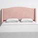 Joss & Main Andrews Upholstered Wingback Headboard Polyester in Pink/Black | 56 H x 83 W x 10 D in | Wayfair 258D3254F55E484A870D1665CD5C0247