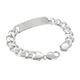 Mens Silver Bracelet - Italian 925 Sterling Silver Chain Bracelet - 10.5Mm ID Bracelet for Men - Silver Chain Bracelet (21.5)