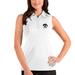 Women's Antigua White Iowa Hawkeyes Tribute Sleeveless Polo