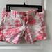 American Eagle Outfitters Shorts | American Eagle Midi Shorts Pink Hawaiian Print | Color: Pink/White | Size: 00